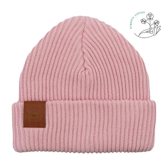Hat warm thick, light pink 100% Bioaumwolle