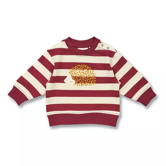 Sense Organics Sweatshirt Siam Hedgehog Geringelt Weinrot