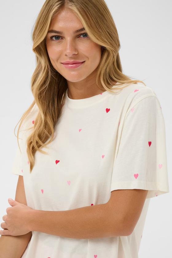 SAINT TROPEZ T-Shirt mit Herzen Johanna 30513937 - Multi Hearts - ice-pink 