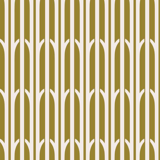 Elegant Estuaries von Cloud9 Fabrics – Bio-Baumwollstoff mit geometrischen Art-déco-Mustern und floralen Designs in Naturtönen