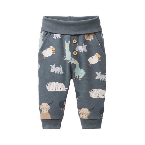 People wear Organic Sweathose  Fellfreunde Schieferblau 