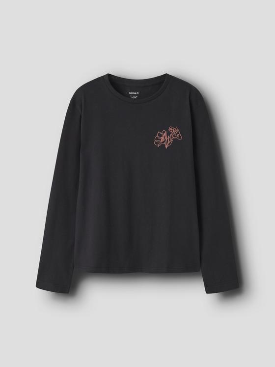 Name It Langarmshirt Flowers Black