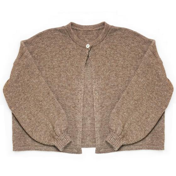 goldmarie Strickjacke LOVE IS MY SUPERPOWER - braun