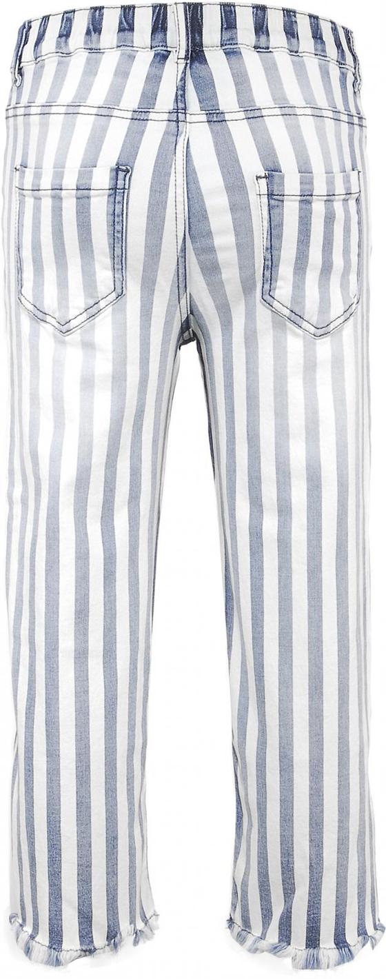 Palazzo-Jeans mit offenem Bund, gestreift