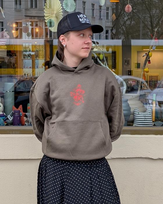 Hoodie My Friend Had A Bar In Berlin Khaki