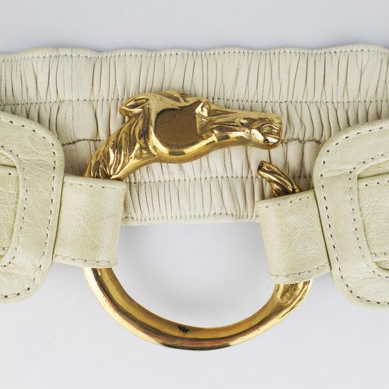 goldmarie Taillengürtel PFERD creme-brass