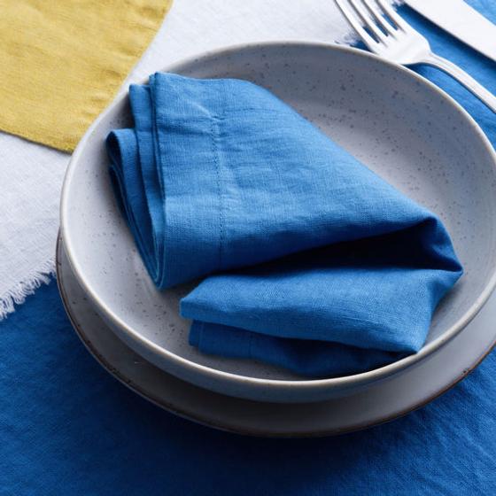 Leinen Geschirrtuch Französisch Blau