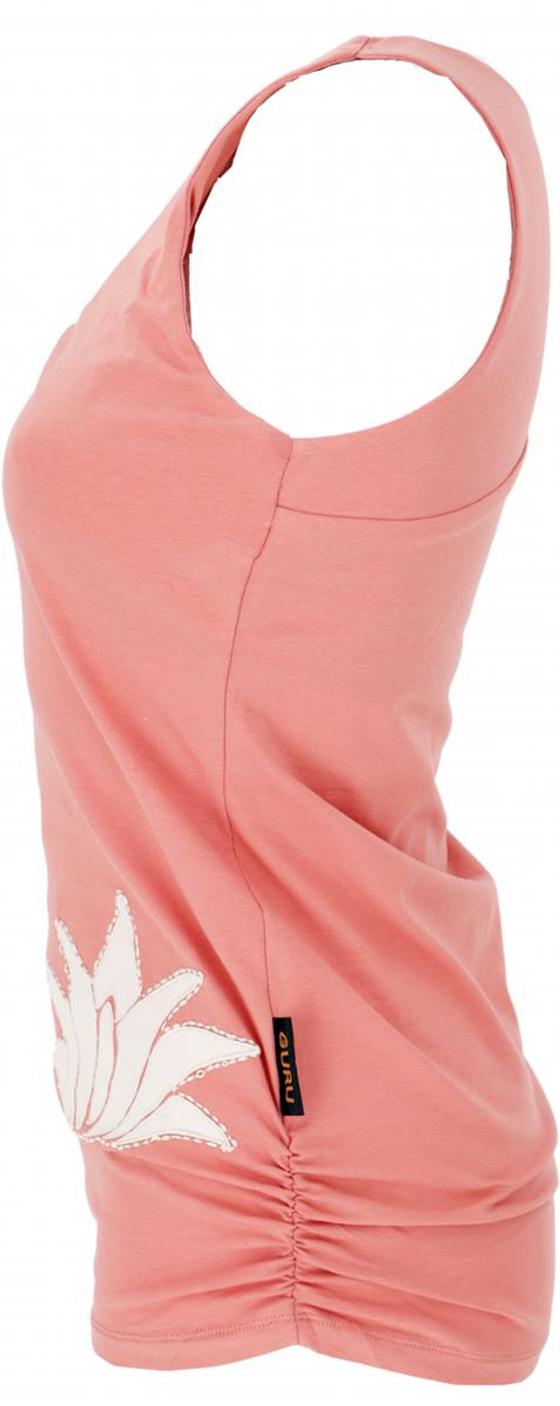 Yoga-Top aus Bio-Baumwolle Lotus - apricot