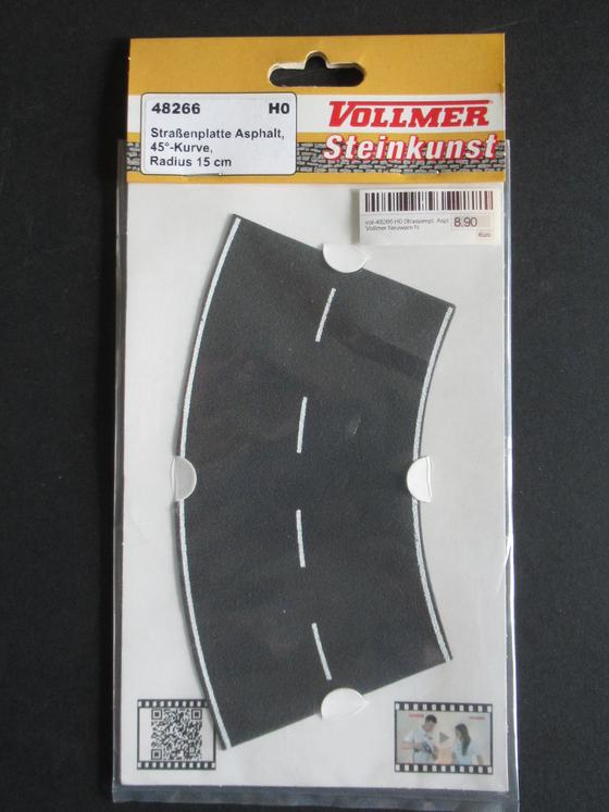 Strassenpl. Asphalt 45 Grad Kurve Radius 15 cm