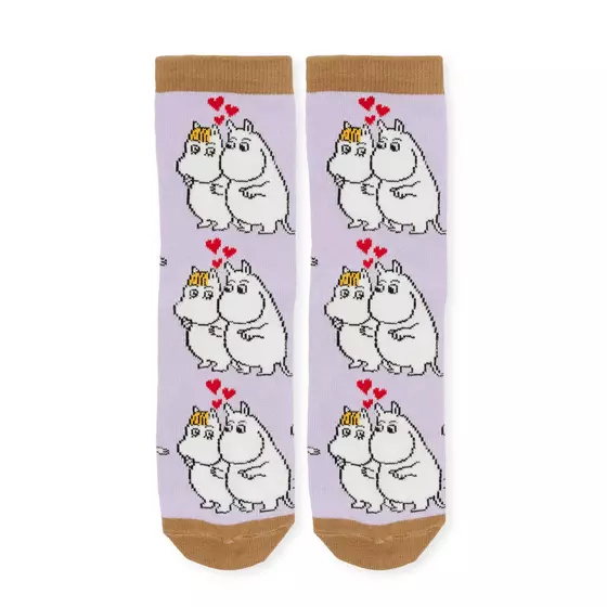 Nordic Buddies Socken MOOMIN Retro Mumin & Snorkfräulein Moomin35T - flieder-camel