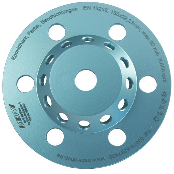 PKD Schleifteller <br> mit 6 PKD-Schneiden <br> Ø 125 / 175 mm <br> Weiche Beschichtungen
