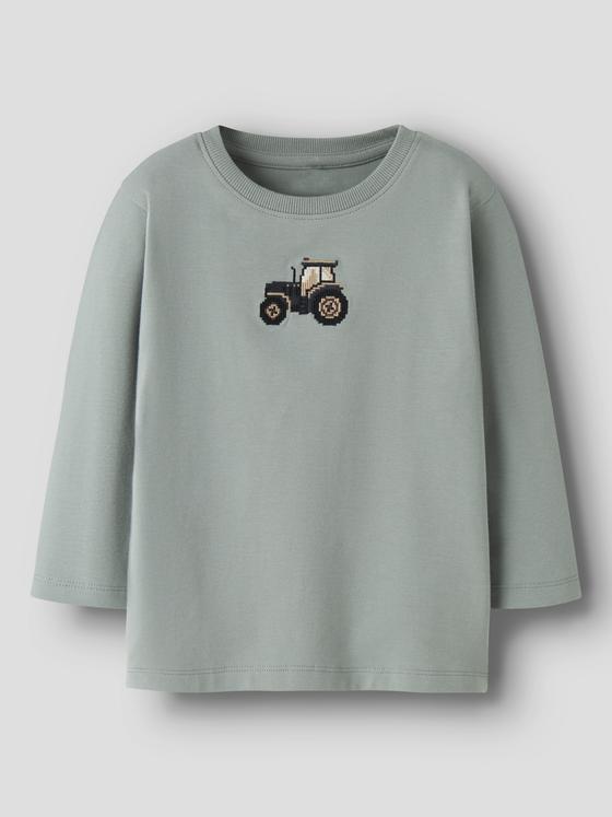 Name It Langarmshirt Traktor Green Milieu