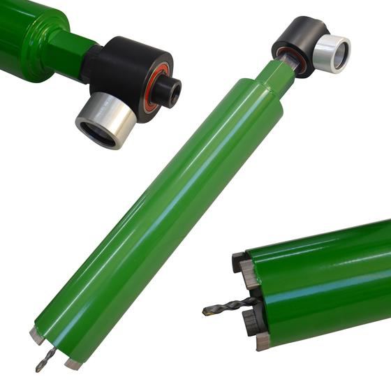 Diamant Trocken-Bohrkrone <br> Ø 42 mm - 132 mm <br> Nutzlänge 400 mm <br> inkl. Staubabsaugung M18 / 1 ¼" & Zentrierstange