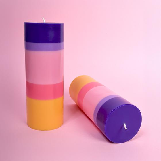 Große bunte Kerze Harmony