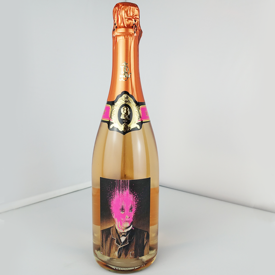 goldmarie Geschenktasche JUBILÄUM/HOCHZEIT - Crémant de Loire ROSÉ - Kerze - Vinoos Weingummis - Paarspiel & Co.