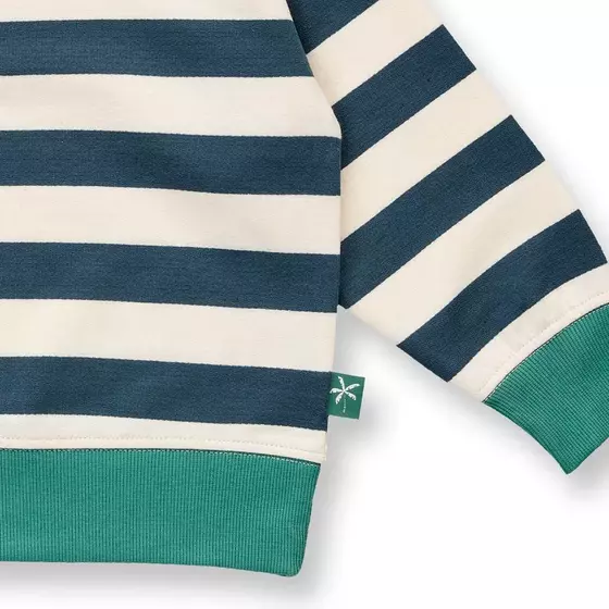 Sense Organics Sweatshirt Dari Deep Petrol Stripes