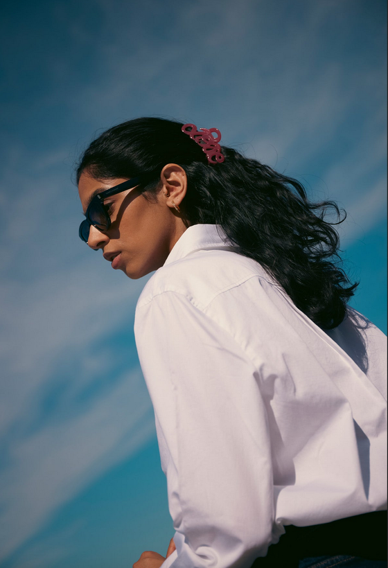 Bon Dep Haarklammer LOVE groß - himbeere - 8,5cm