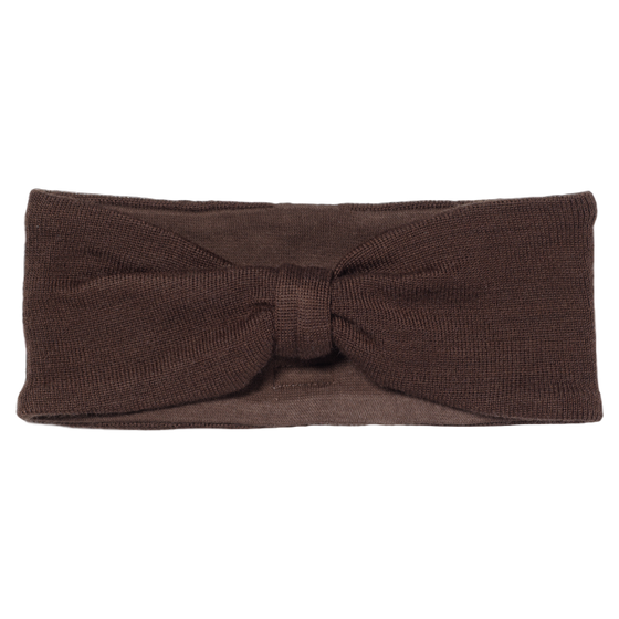 Racing Kids Woll Stirnband Schleife Chocolate Brown