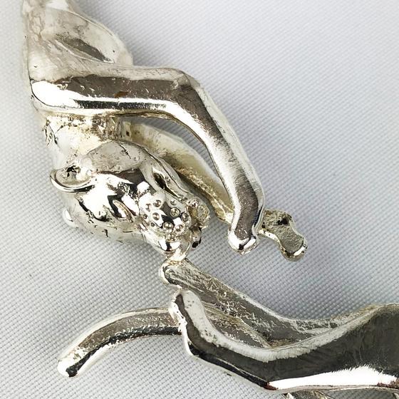 goldmarie Armreif PANTHER Messing versilbert 