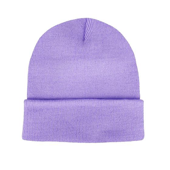 goldmarie Beanie Mütze LOVE PEACE MOIN - flieder