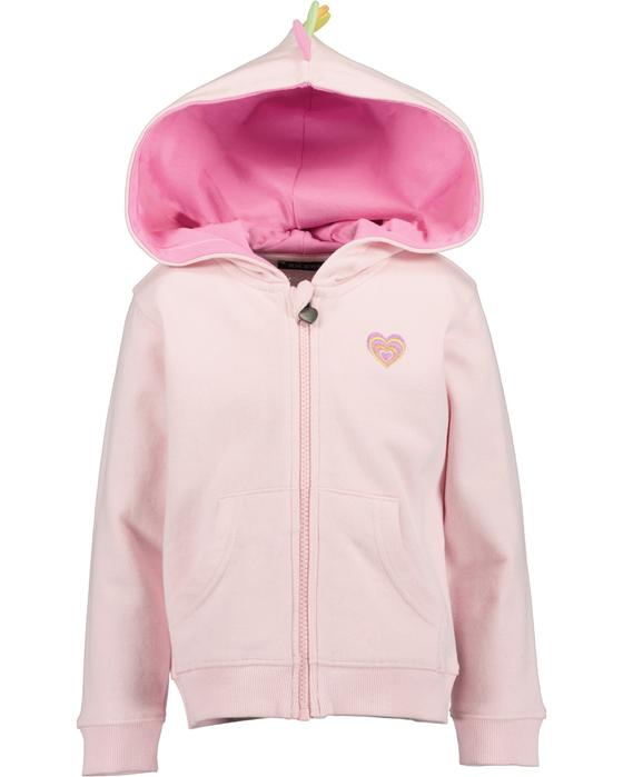 Sweatjacke "Herz", Baumwolle, rosa