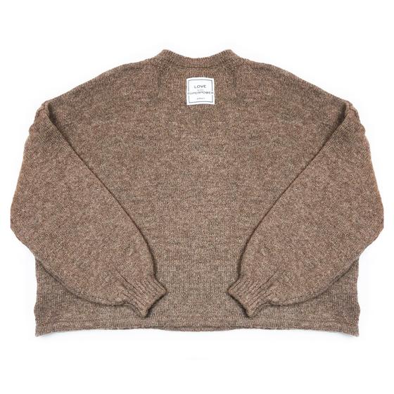 goldmarie Strickjacke LOVE IS MY SUPERPOWER - braun