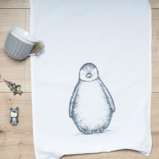 17;30 made in Hamburg Geschirrtuch PINGUIN weiß-grau 