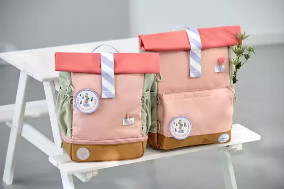 Lässig Kindergartenrucksack Rolltop - Sunny Explorer Rosa Pink