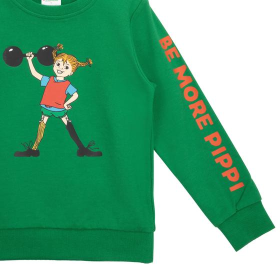Sweatshirt "Starke Pippi", Baumwoll-Mix, grün