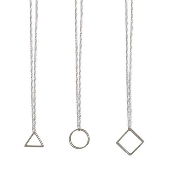 Kreis Kette Mitte Messing