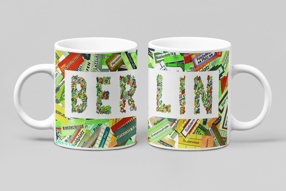 Berlin Schriftzug als U-Bahnhof Collage