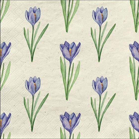Serviette | Papier-/ Cocktailserviette Crocuses