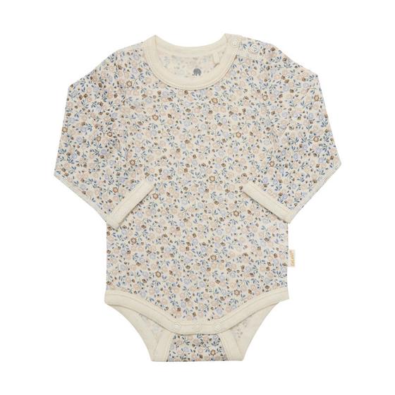 Body "Blümchen" aus Bambus-Viskose und Merinowolle