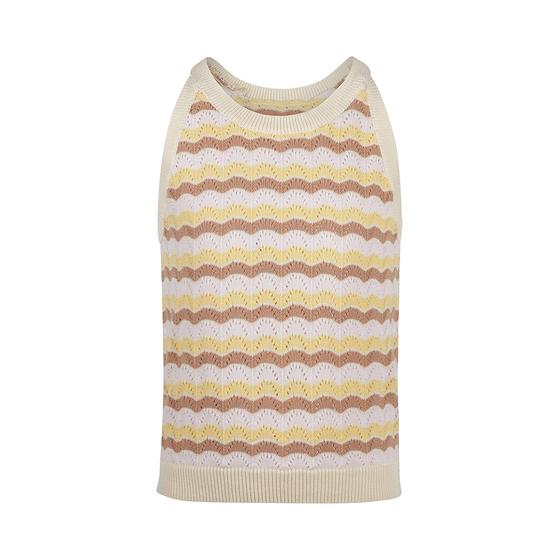 Stricktop im 70er-Stil, reine Baumwolle