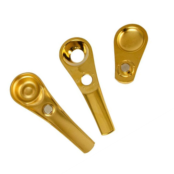 Metallpfeife, Spoon Pipe, Gold