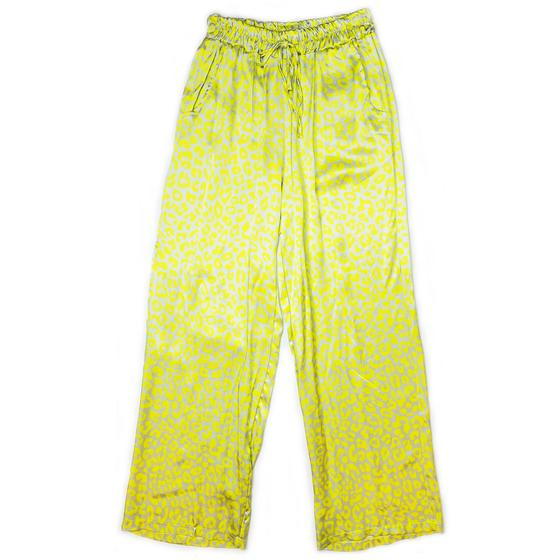 goldmarie Hose LOVE PEACE MOIN - Leo Muster - gelb