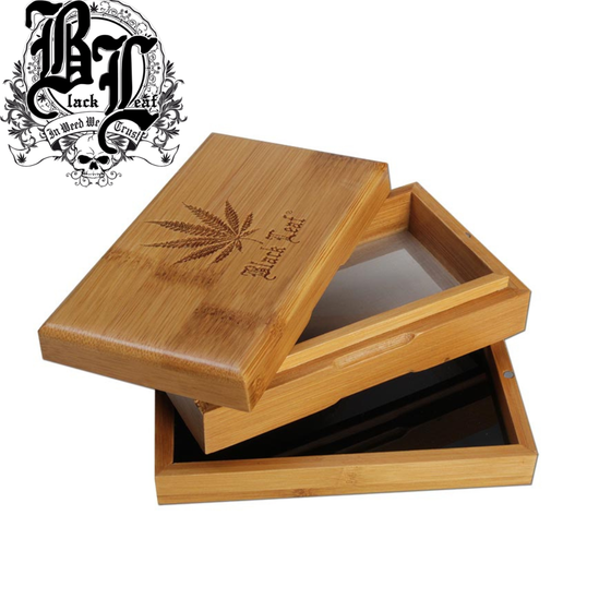 Holzbox, Black Leaf®, Stoner Box, Blatt, offen