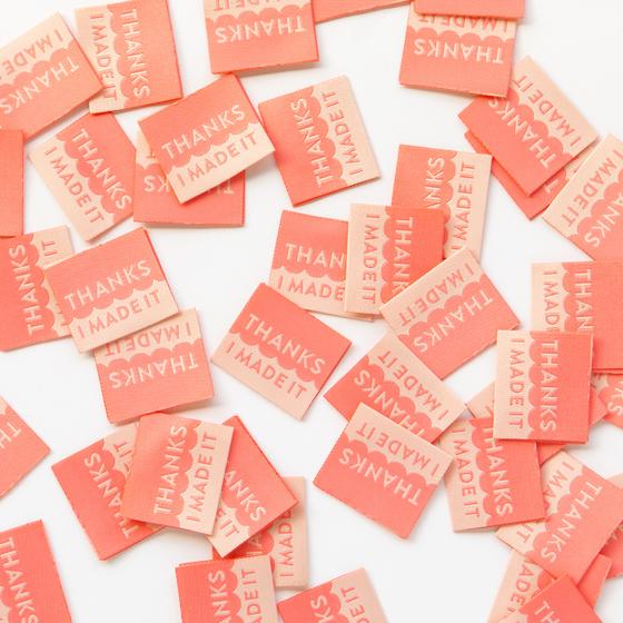 Sarah Hearts - Label Thanks I made it Coral 