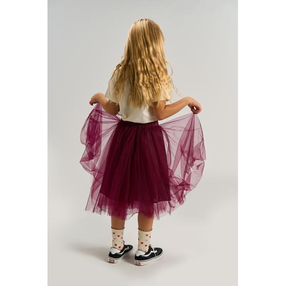 The New Skirt Peaven Mesh Burgundy