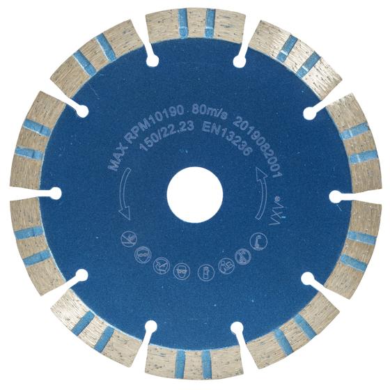 Diamant-Trennscheiben <br> Ø 115 - 150 mm <br> Typ Turbo Gigant <br> für allgemeine Betonprodukte