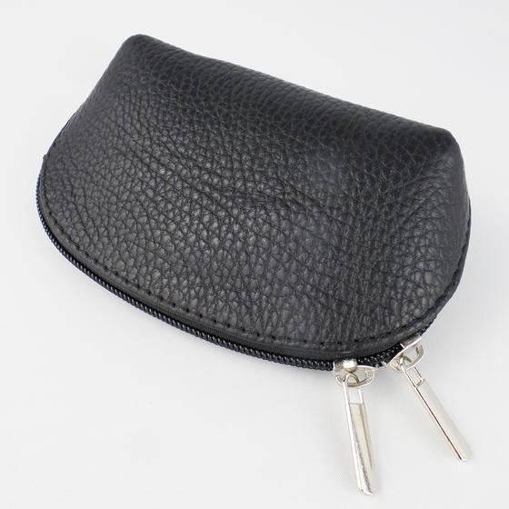 goldmarie Lotti-Kosmetiktasche MOINGIORNO Leder - schwarz - 14cm x 8cm