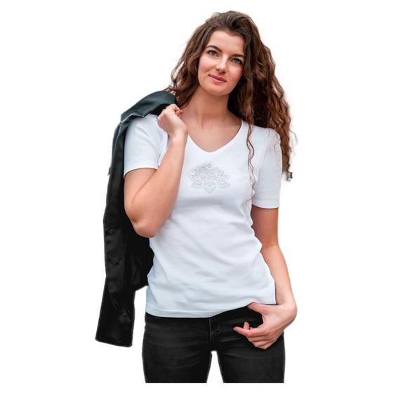 Spirit of OM Shirt Lotus mit Raffärmel