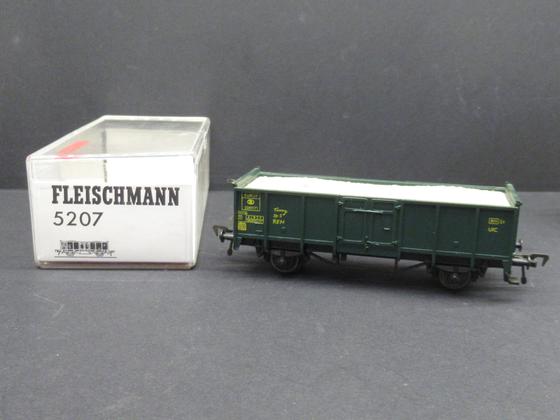 Fleischmann 5207 Güterwagen EUROP Hochbordwagen Belgien grüne Farbe Spur H0 OVP