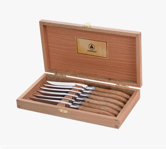 Messer | 6tlg. Steakmesser Set Laguiole - Spiegeleiche
