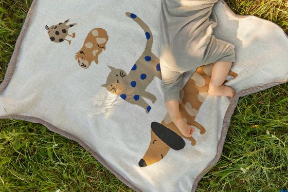 Lässig Babydecke Bio Baumwolle Royal Blau