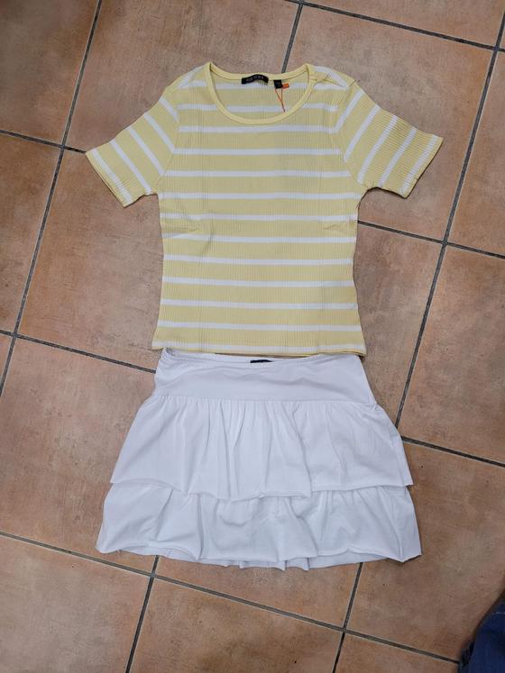 Rock mit eingenähter Hose, Biobaumwolle, GOTS-zertifiziert, weiß