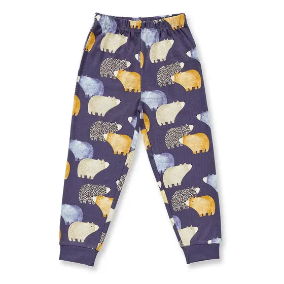 Sense Organics Pyjama Long John Bärendruck Blau