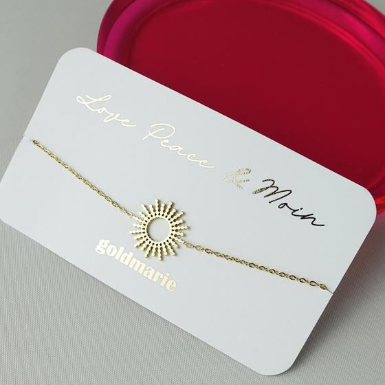 goldmarie Armband SONNE - Stahl vergoldet - 1,5cm