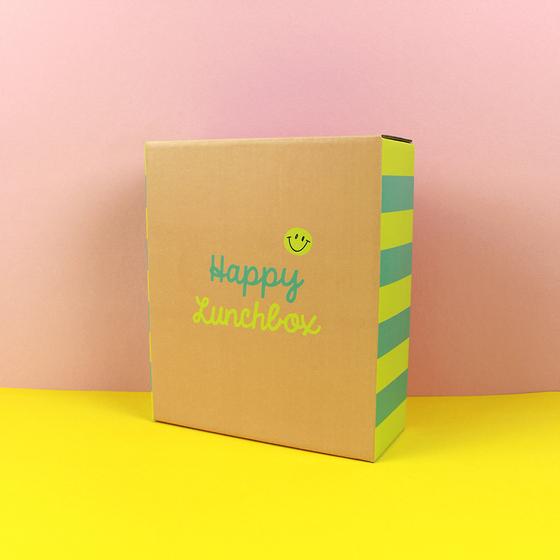 ava&yves Brotdose Lunchbox Stripes Mint Gelb Apricot
