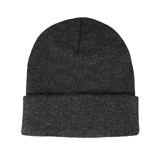 goldmarie Beanie Mütze LOVE PEACE MOIN - anthrazit-meliert